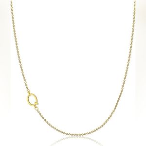 Sideways Initial Q Necklace